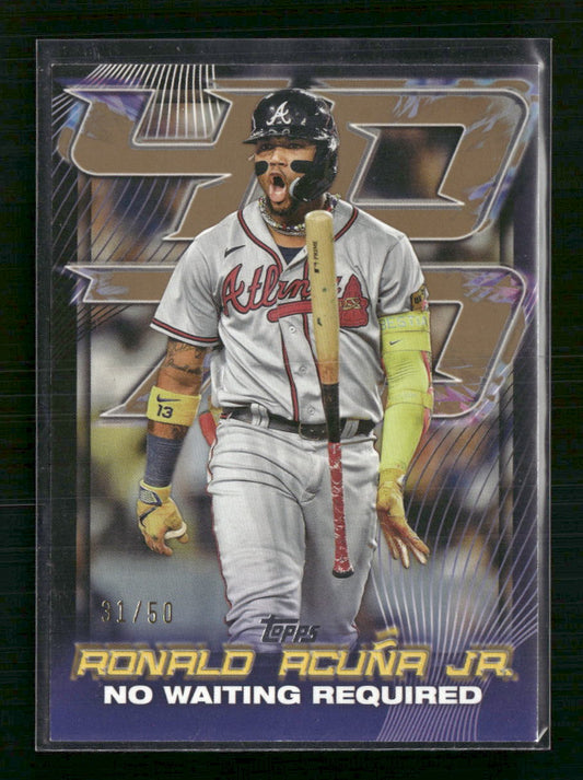 Ronald Acuña Jr. 2024 Topps #RAJ-15 40/70 Gold #/50