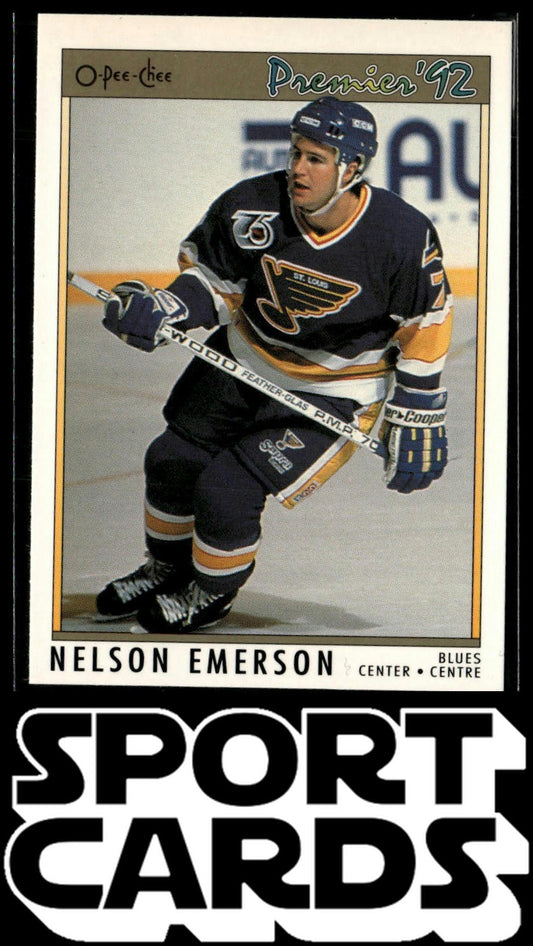 1991-92 O-Pee-Chee Premier #138 Nelson Emerson SportCards.com