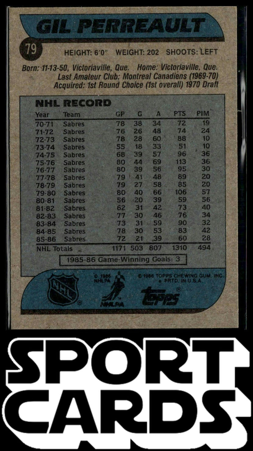 1986-87 Topps #79 Gil Perreault SportCards.com