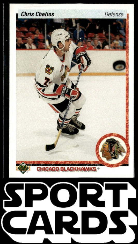 1990-91 Upper Deck #422b Chris Chelios SportCards.com