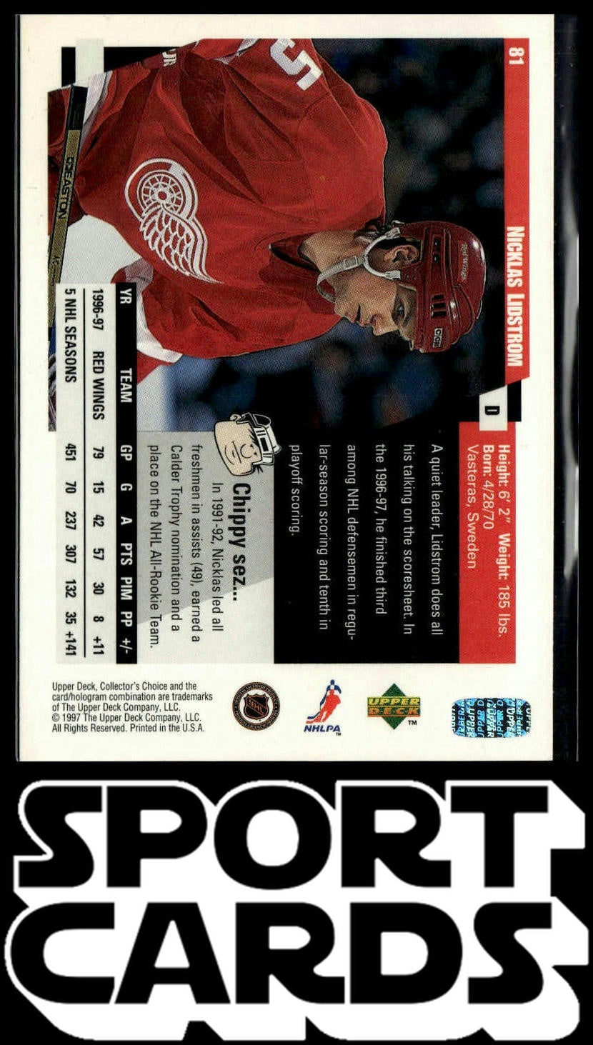 1997-98 Collector's Choice #81 Nicklas Lidstrom SportCards.com