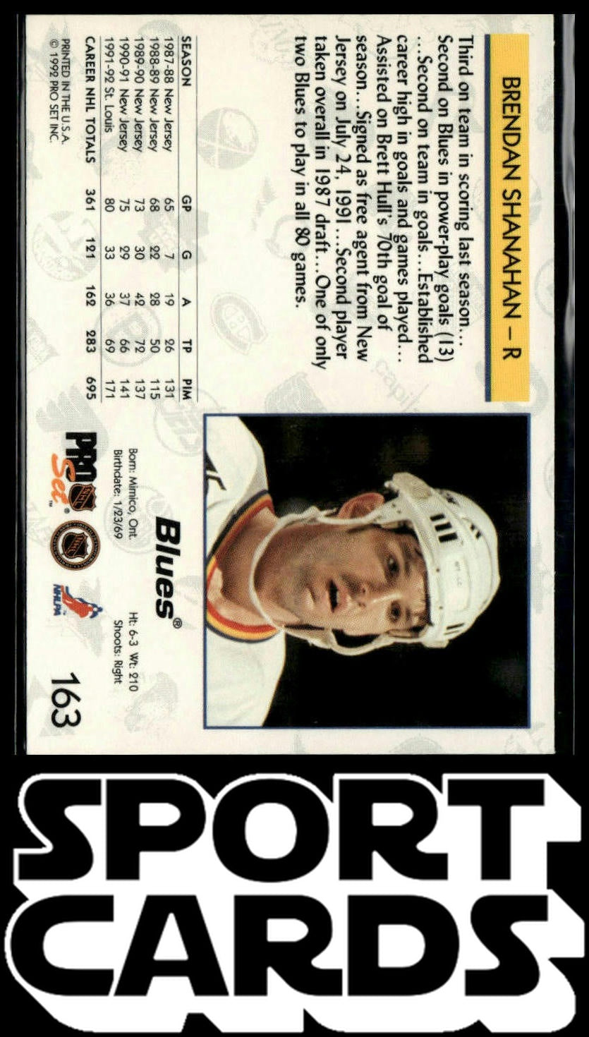 1992-93 Pro Set #163 Brendan Shanahan SportCards.com
