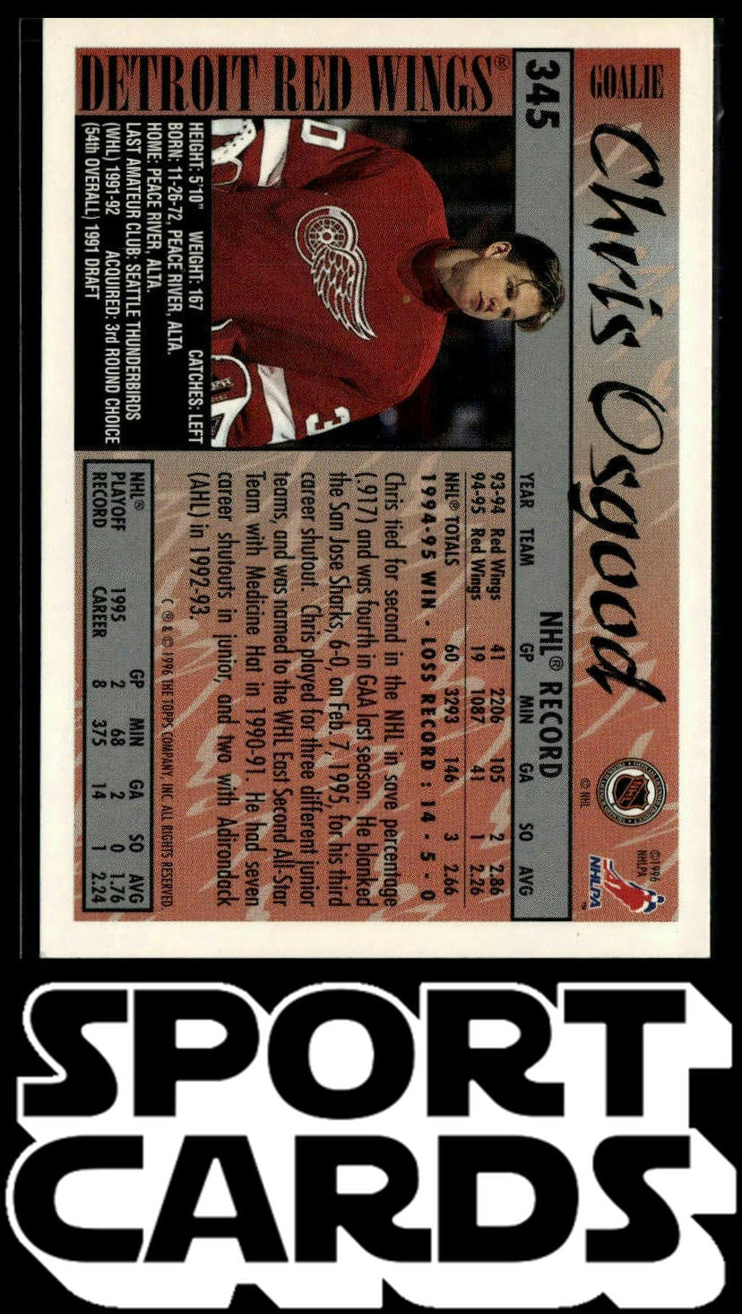 1995-96 Topps #345 Chris Osgood SportCards.com