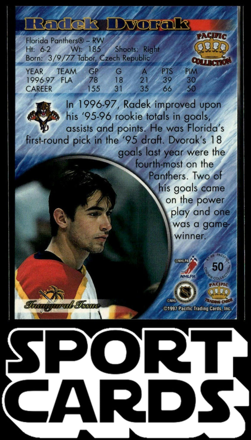1997-98 Pacific Crown Collection #50 Radek Dvorak SportCards.com