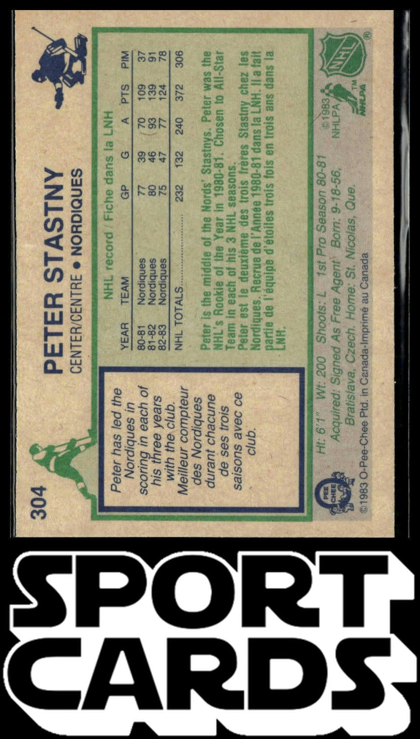 1983-84 O-Pee-Chee #304 Peter Stastny SportCards.com
