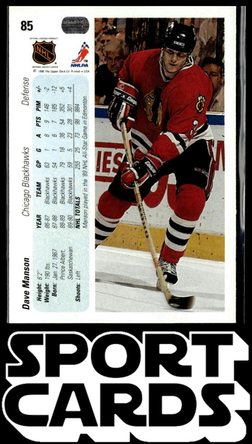 1990-91 Upper Deck #85 Dave Manson SportCards.com