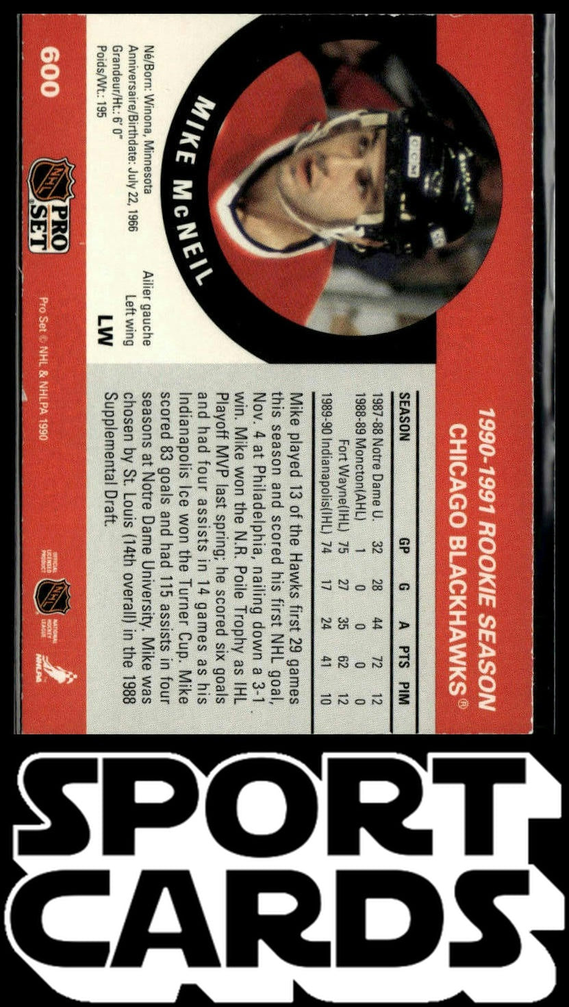 1990-91 Pro Set #600 Mike McNeil SportCards.com