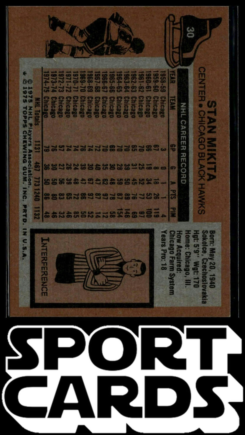 1975-76 Topps #30 Stan Mikita SportCards.com