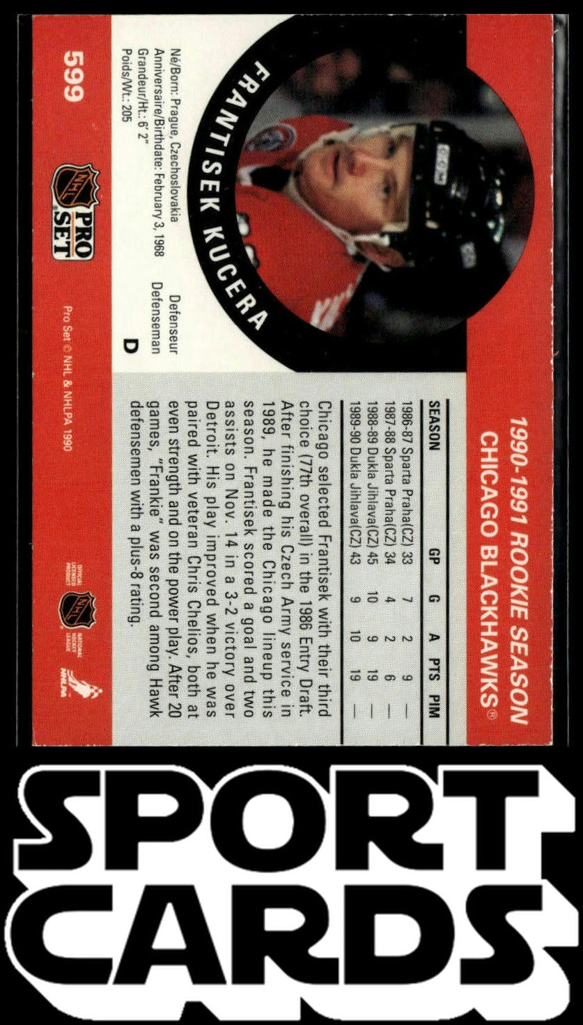 1990-91 Pro Set #599 Frantisek Kucera SportCards.com