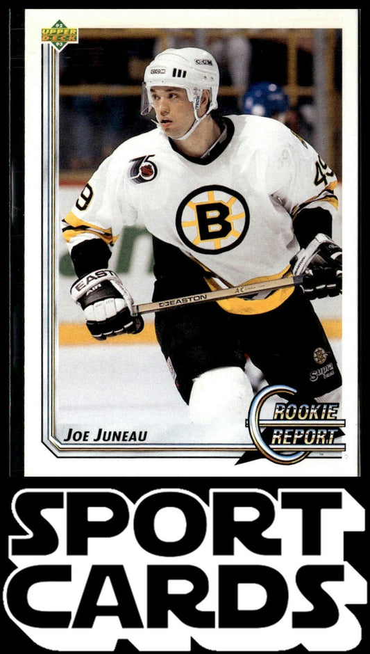 1992-93 Upper Deck #354b Joe Juneau Upper Deck Text and Logo