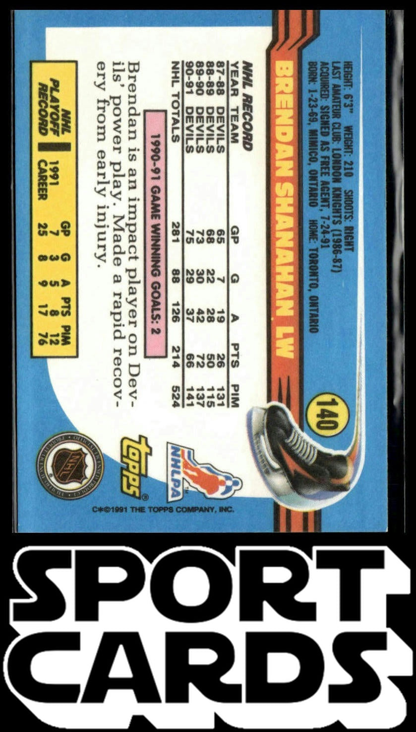 1991-92 Topps #140 Brendan Shanahan SportCards.com