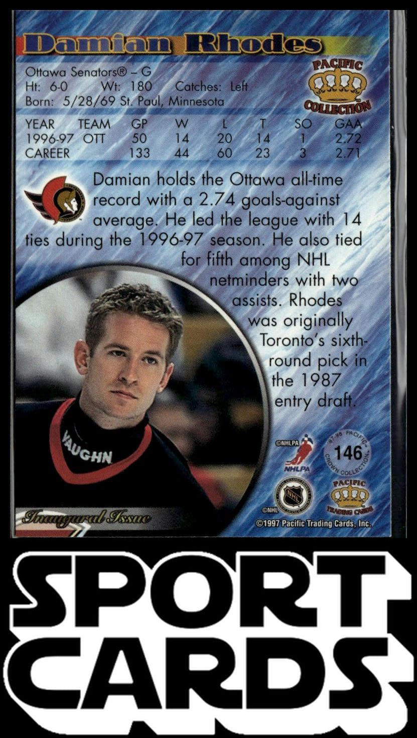 1997-98 Pacific Crown Collection #146 Damian Rhodes SportCards.com