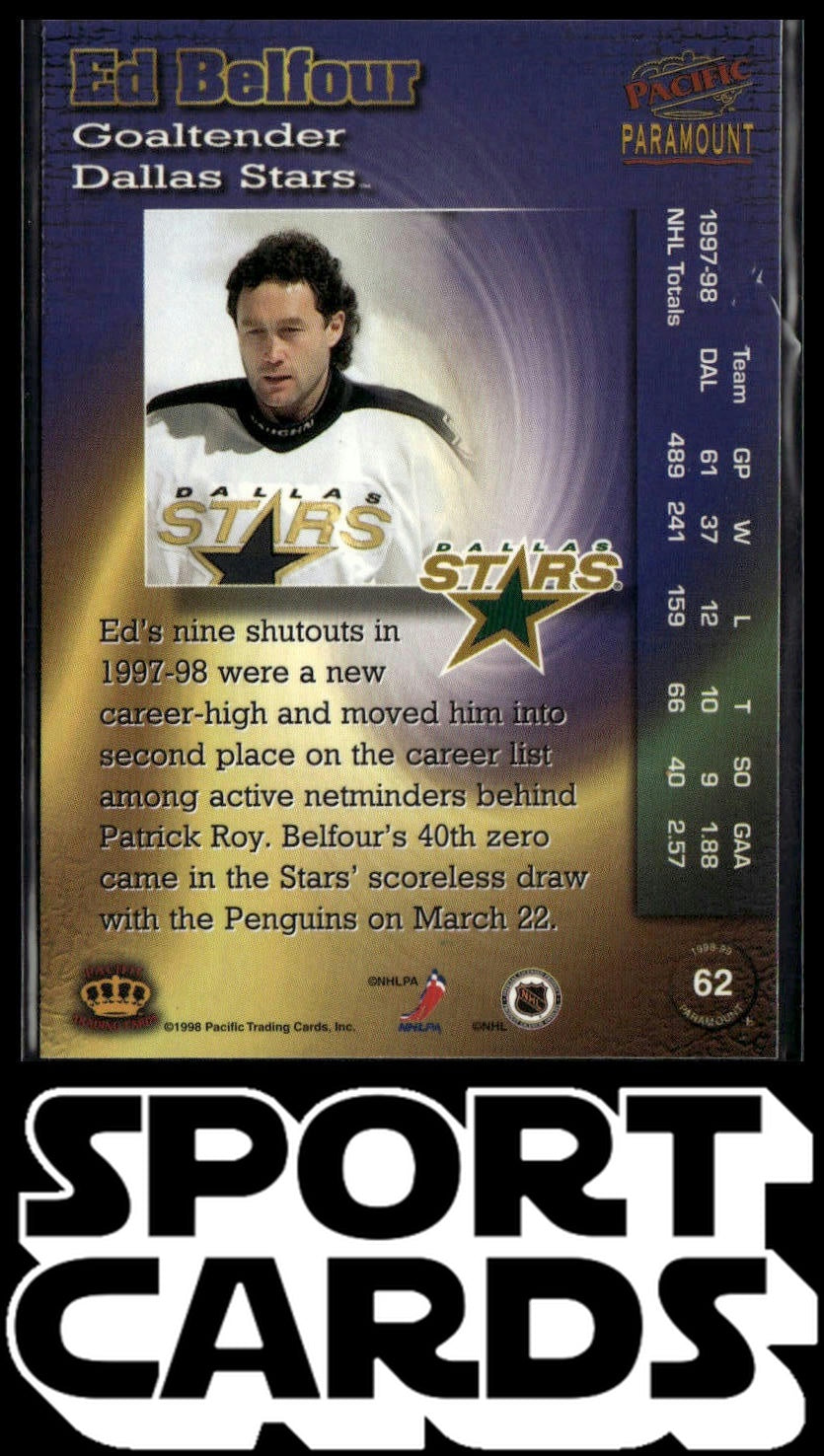 1998-99 Pacific Paramount #62 Ed Belfour SportCards.com