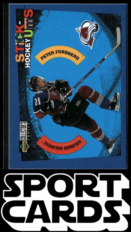 1997-98 Collector's Choice #S21 Peter Forsberg Hockey Stick-Ums SportCards.com