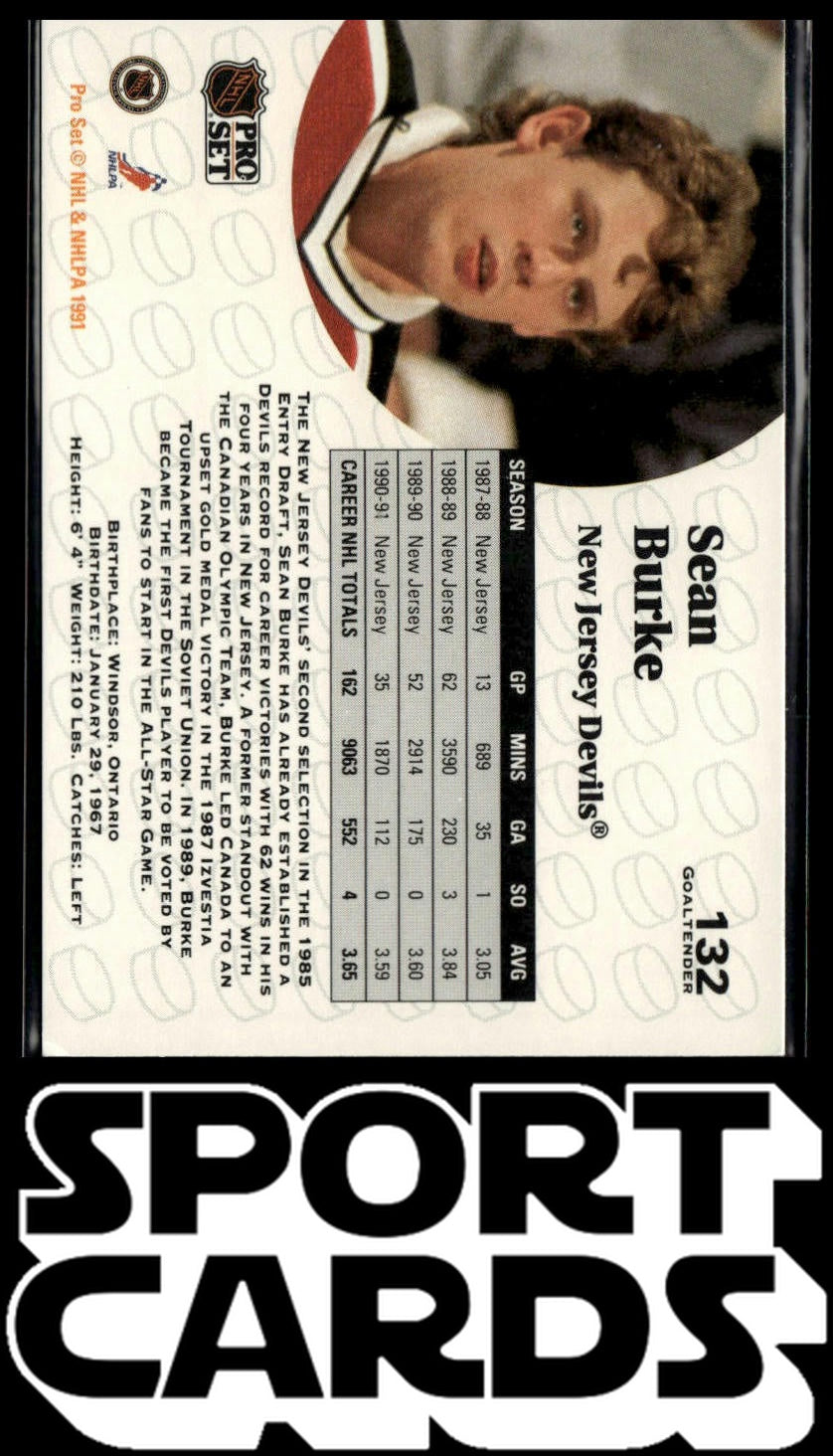 1991-92 Pro Set #132 Sean Burke SportCards.com