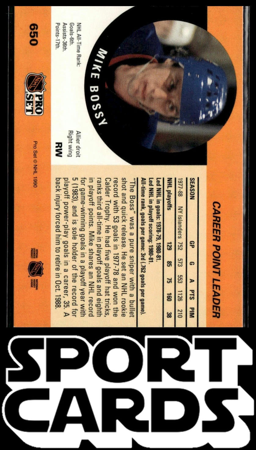 1990-91 Pro Set #650 Mike Bossy SportCards.com