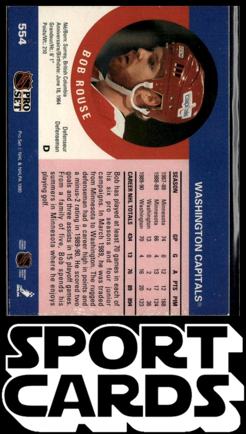 1990-91 Pro Set #554 Bob Rouse SportCards.com