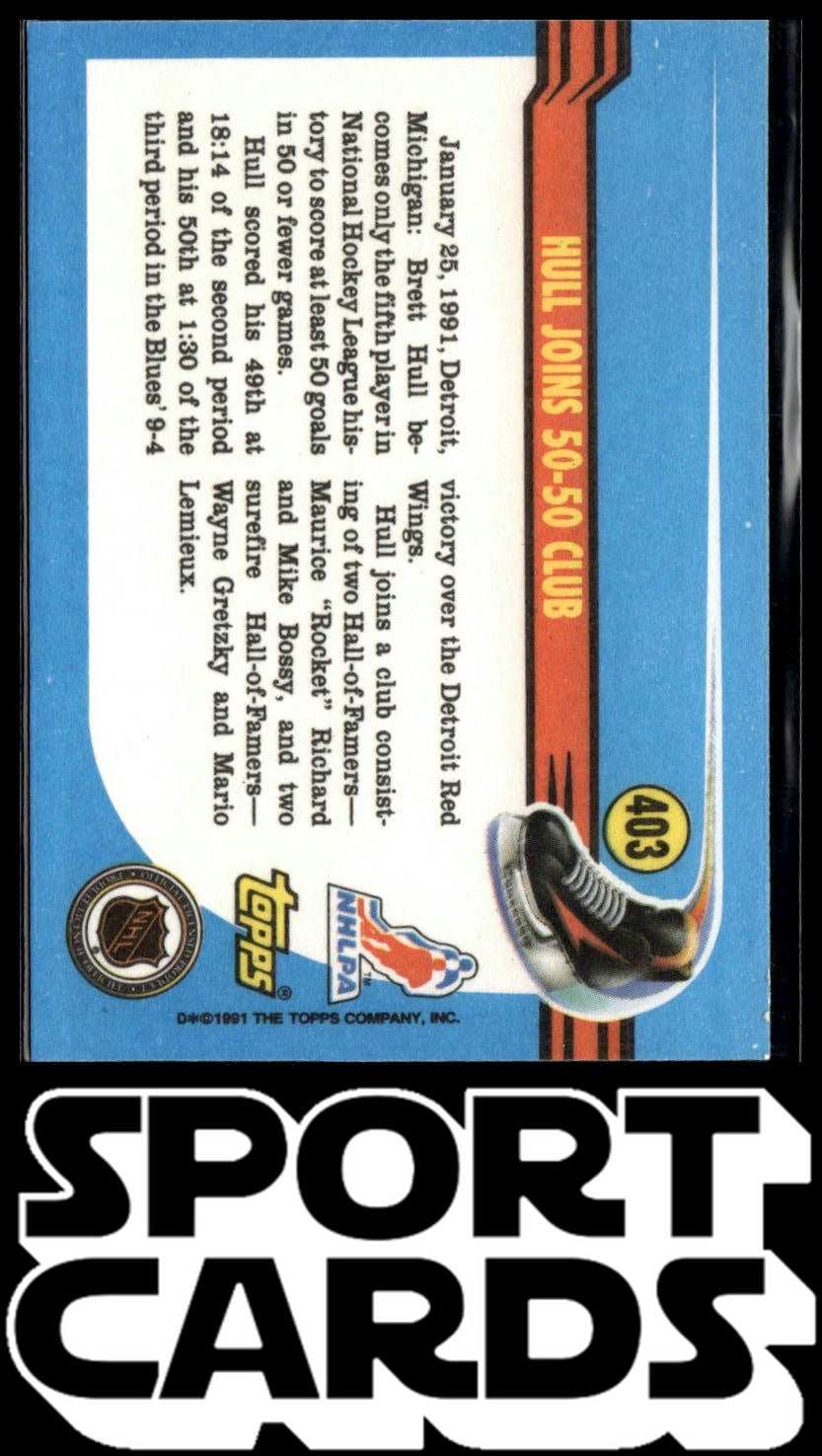 1991-92 Topps #403 Brett Hull SportCards.com