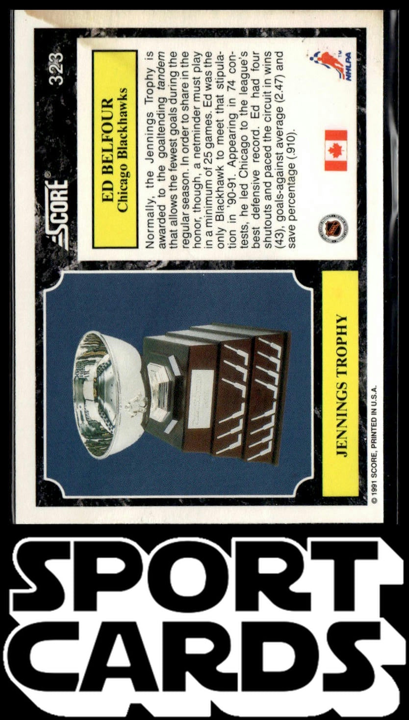 1991-92 Score American #433 Ed Belfour SportCards.com