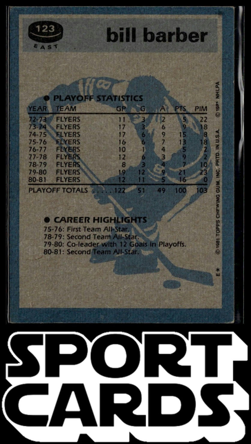 1981-82 Topps #123 East Bill Barber SportCards.com