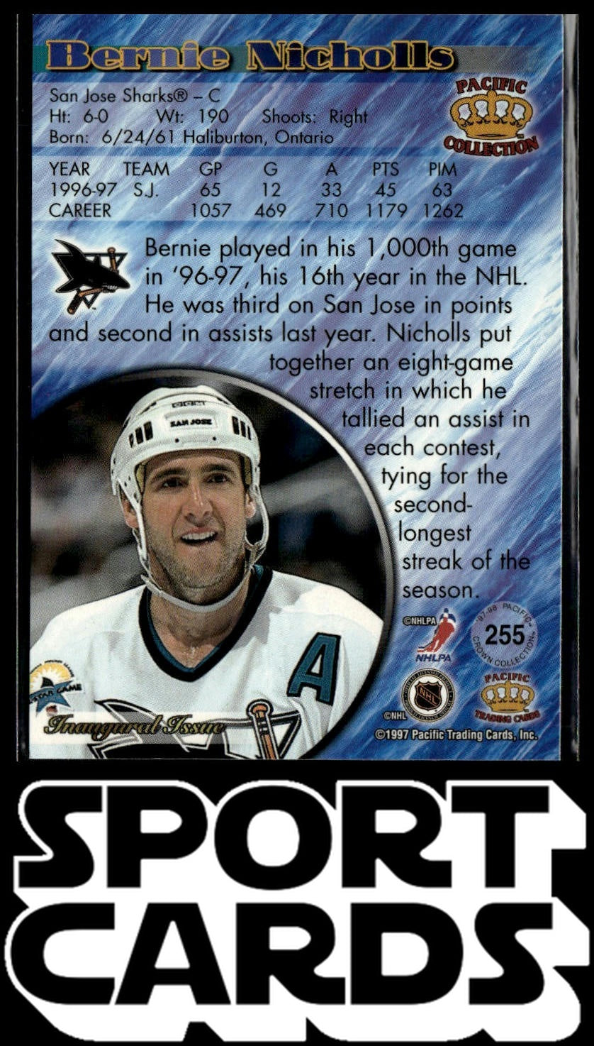 1997-98 Pacific Crown Collection #255 Bernie Nicholls SportCards.com