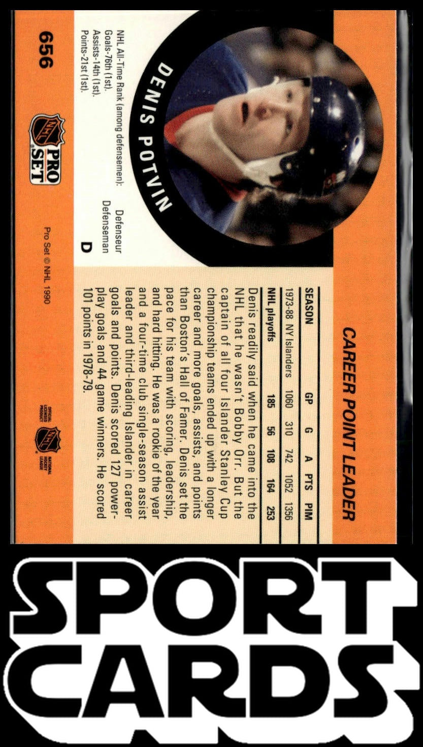 1990-91 Pro Set #656 Denis Potvin SportCards.com