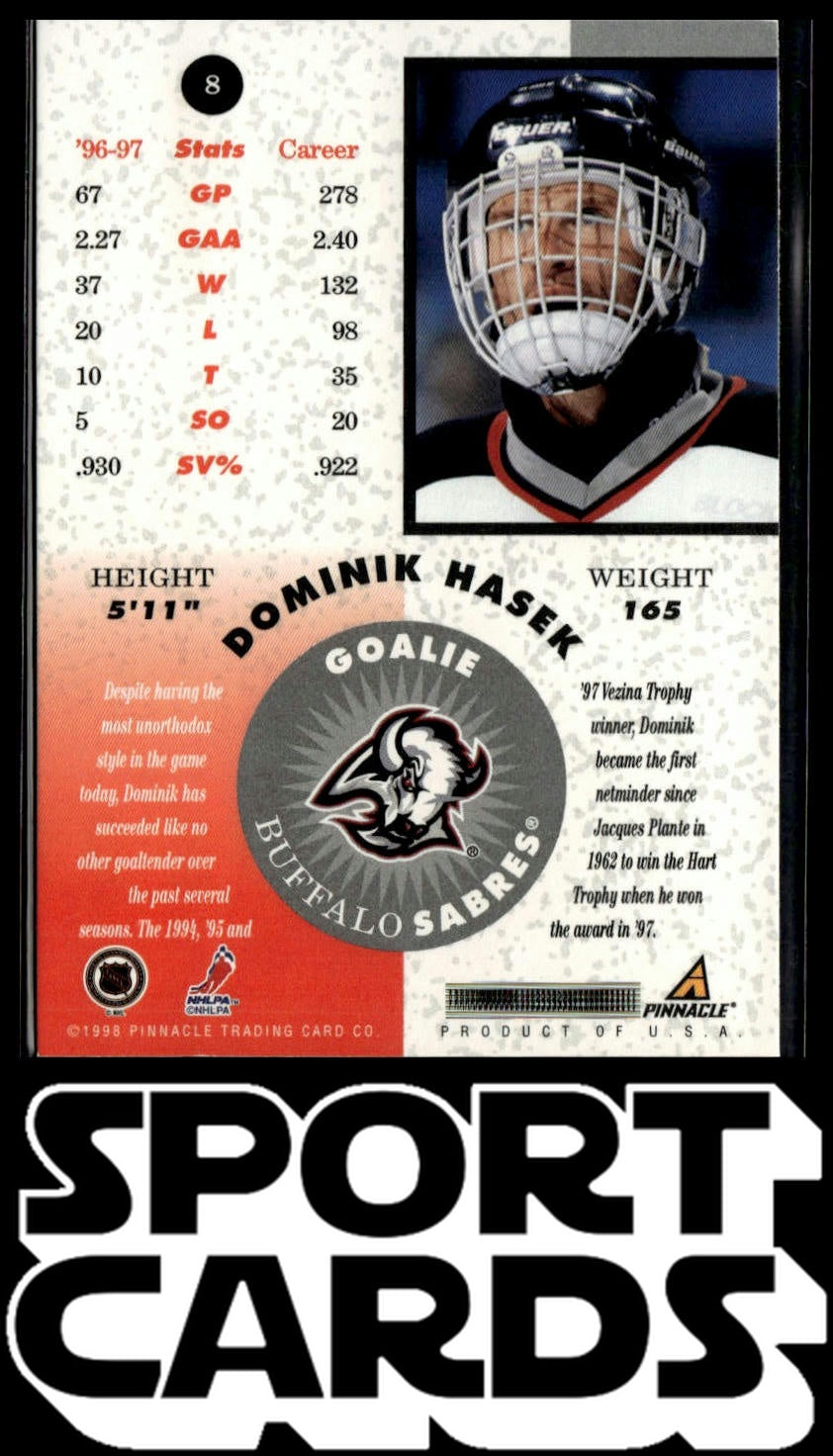 1997-98 Pinnacle Mint Collection #8 Dominik Hasek Bronze SportCards.com
