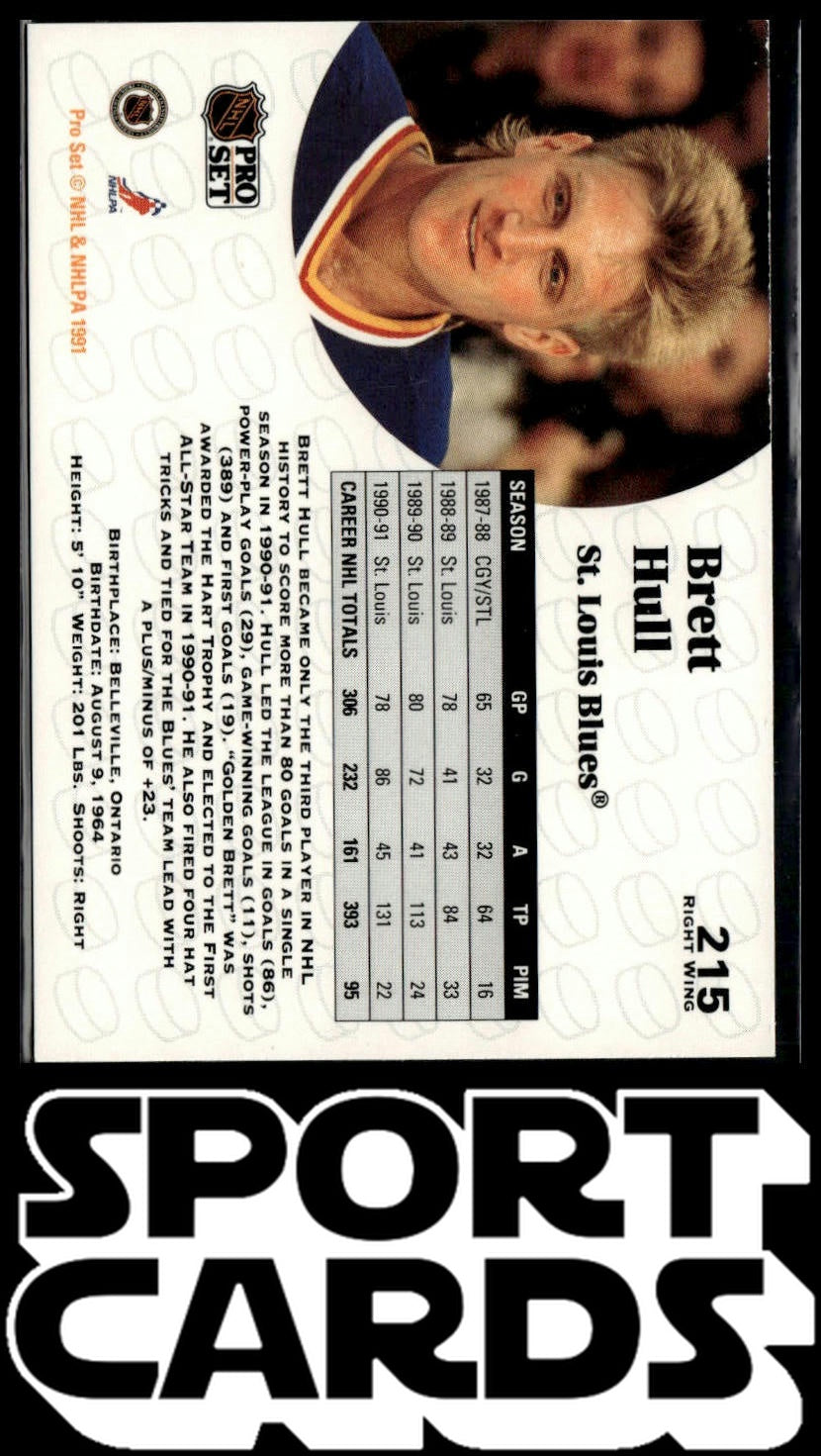 1991-92 Pro Set #215 Brett Hull SportCards.com