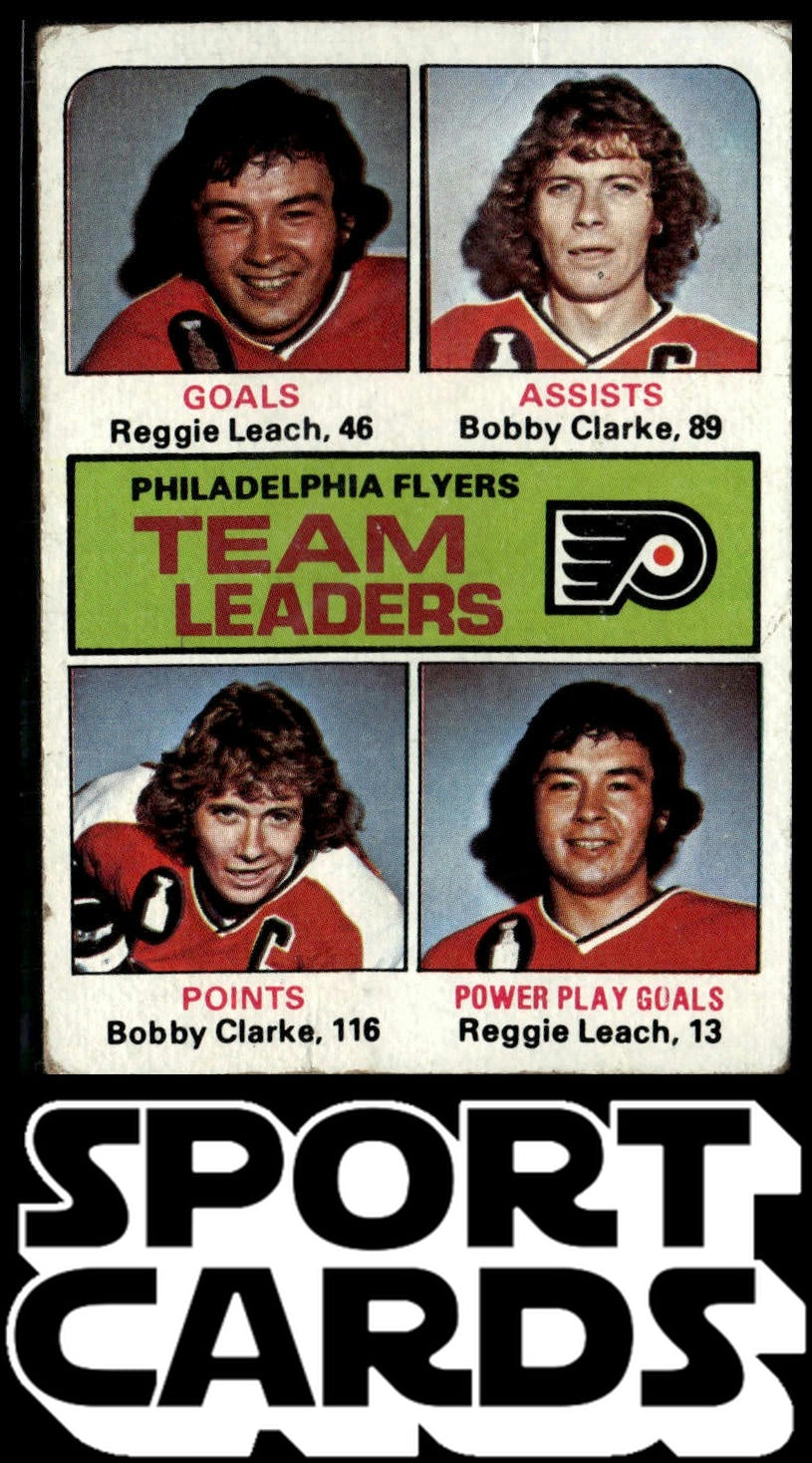1975-76 Topps #325 Philadelphia Flyers (Bobby Clarke / Reggie Leach)