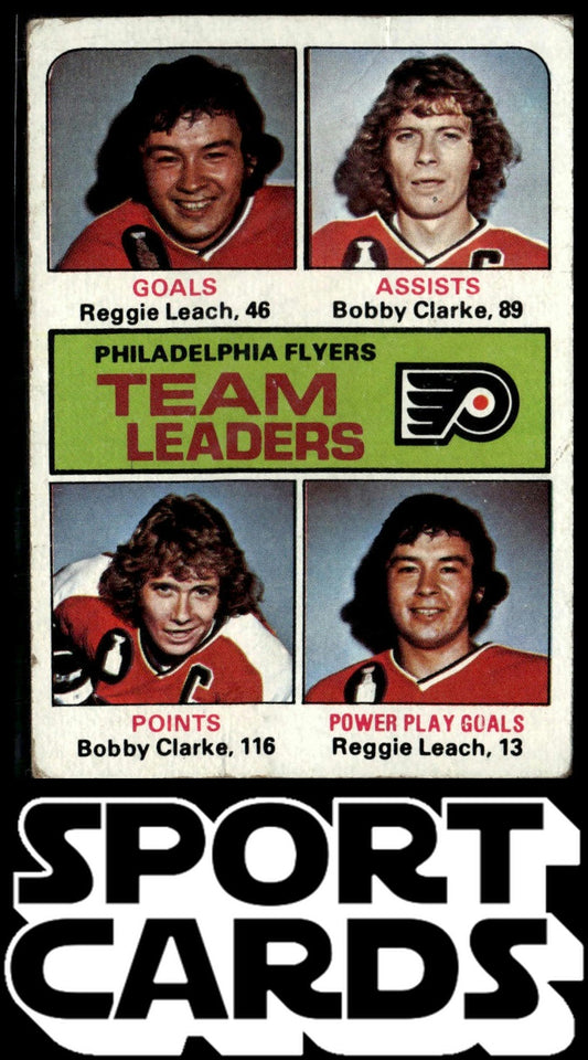 1975-76 Topps #325 Philadelphia Flyers (Bobby Clarke / Reggie Leach)