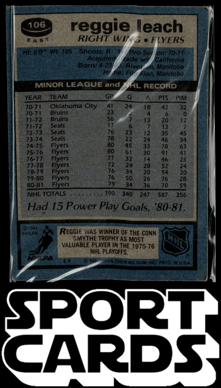 1981-82 Topps #106 East Reggie Leach SportCards.com