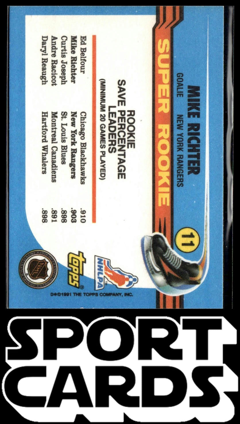 1991-92 Topps #11 Mike Richter SportCards.com