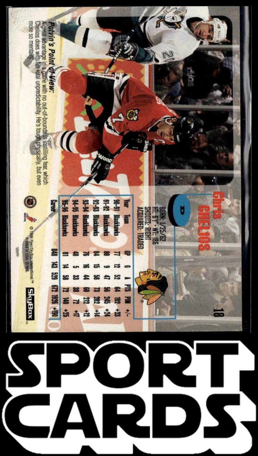 1996-97 SkyBox Impact #18 Chris Chelios SportCards.com