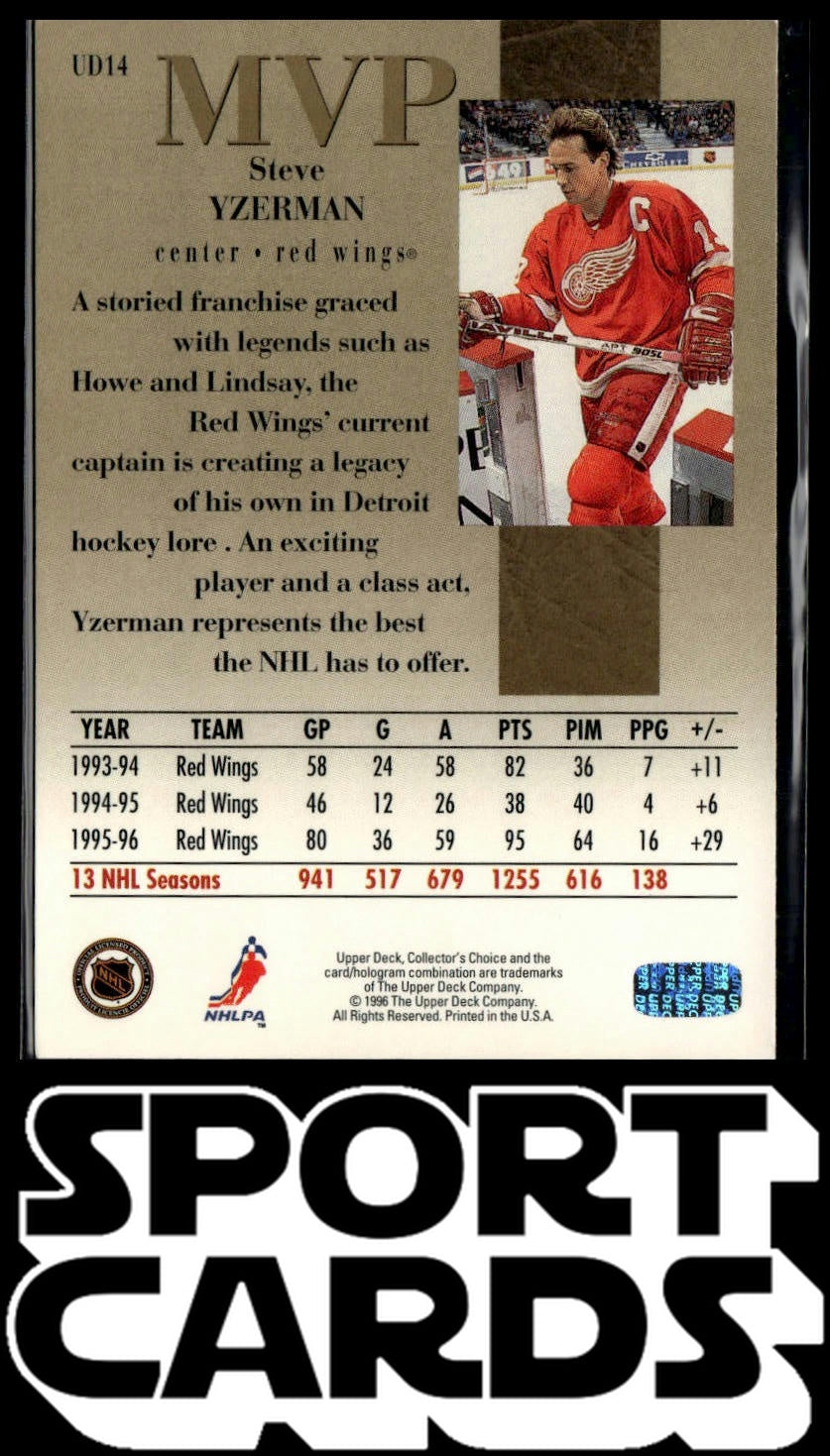 1996-97 Collector's Choice #UD14 Steve Yzerman Upper Deck MVP Gold