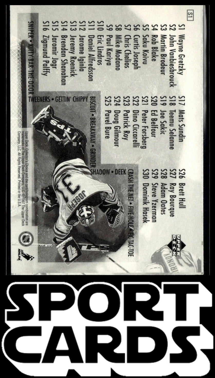 1997-98 Collector's Choice #S1 Wayne Gretzky Hockey Stick-Ums SportCards.com