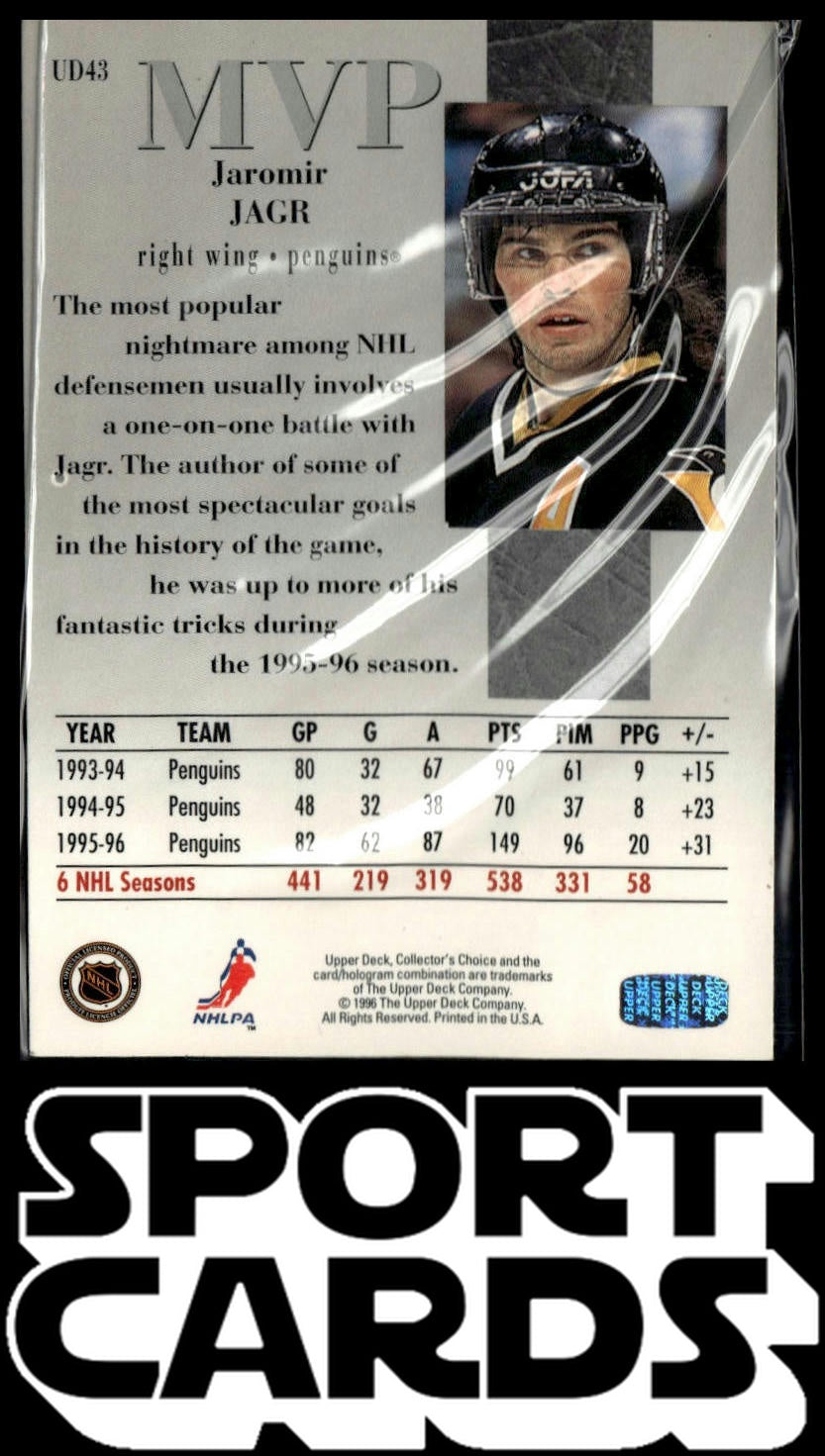 1996-97 Collector's Choice #UD43 Jaromir Jagr Upper Deck MVP SportCards.com
