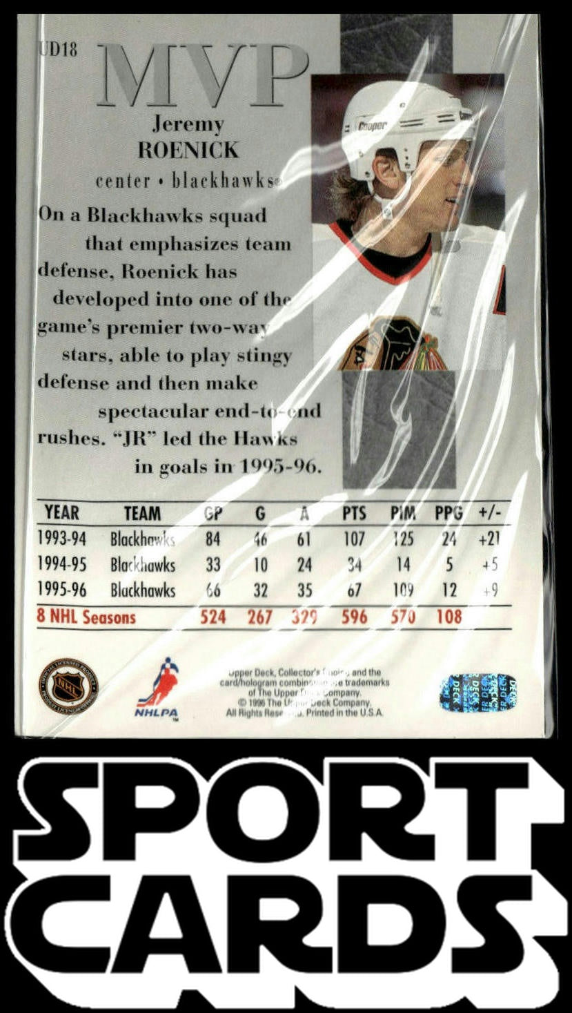 1996-97 Collector's Choice #UD18 Jeremy Roenick Upper Deck MVP SportCards.com