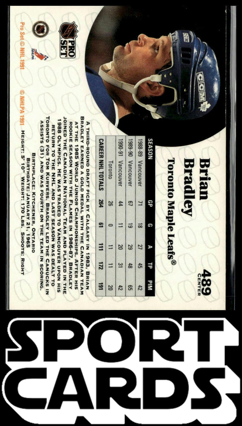 1991-92 Pro Set #489 Brian Bradley SportCards.com