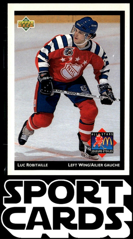 1992-93 Upper Deck McDonald's All-Stars #McD-12 Luc Robitaille SportCards.com