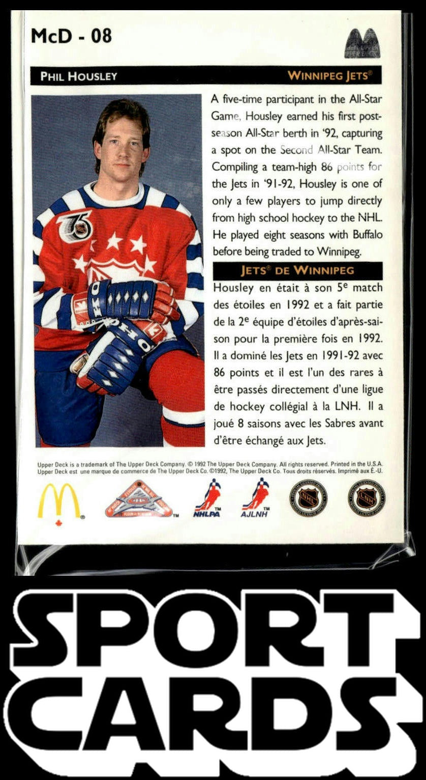 1992-93 Upper Deck McDonald's All-Stars #McD-08 Phil Housley SportCards.com