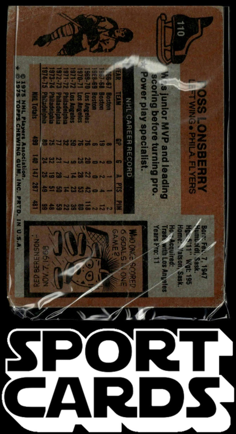 1975-76 Topps #110 Ross Lonsberry SportCards.com