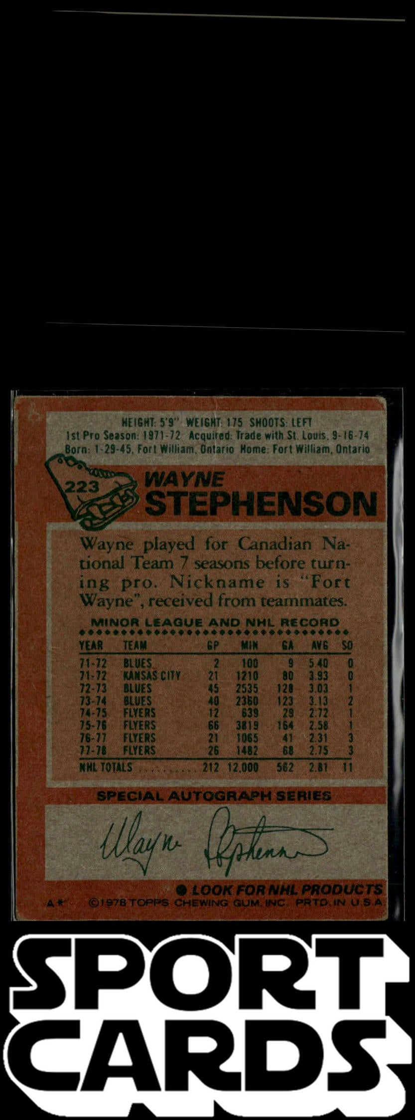 1978-79 Topps #223 Wayne Stephenson SportCards.com