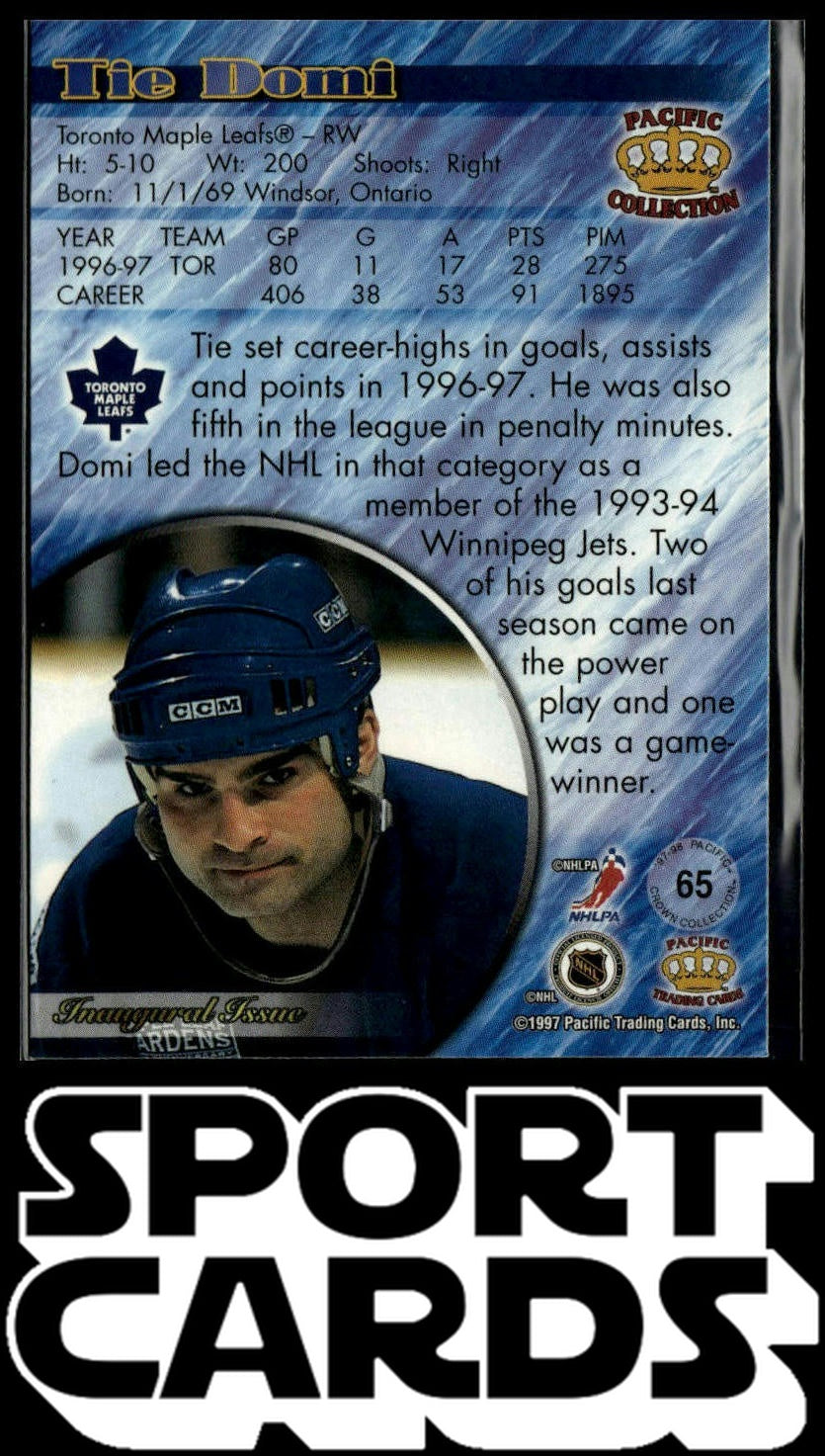 1997-98 Pacific Crown Collection #65 Tie Domi SportCards.com