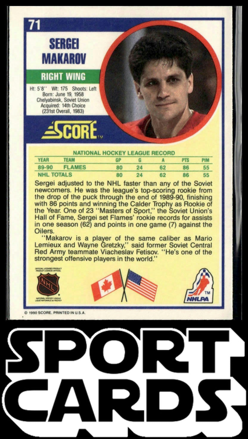 1990-91 Score Canadian #71 Sergei Makarov SportCards.com