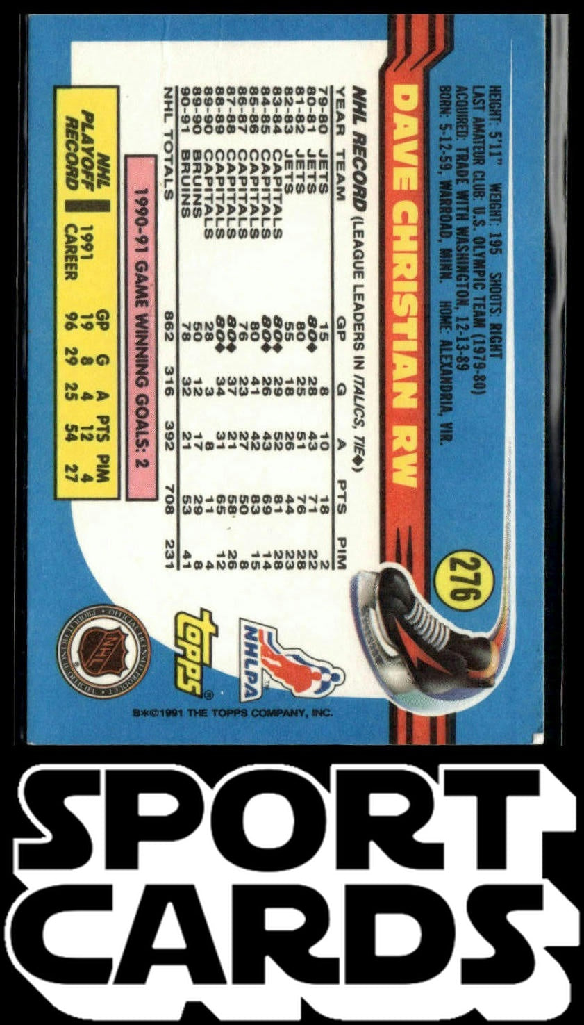 1991-92 Topps #276 Dave Christian SportCards.com