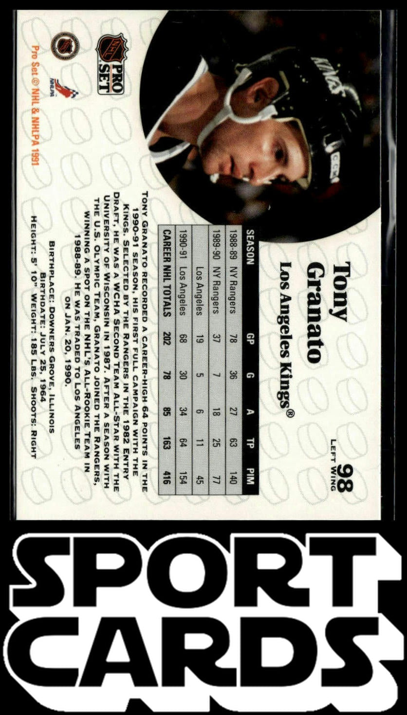 1991-92 Pro Set #98 Tony Granato SportCards.com