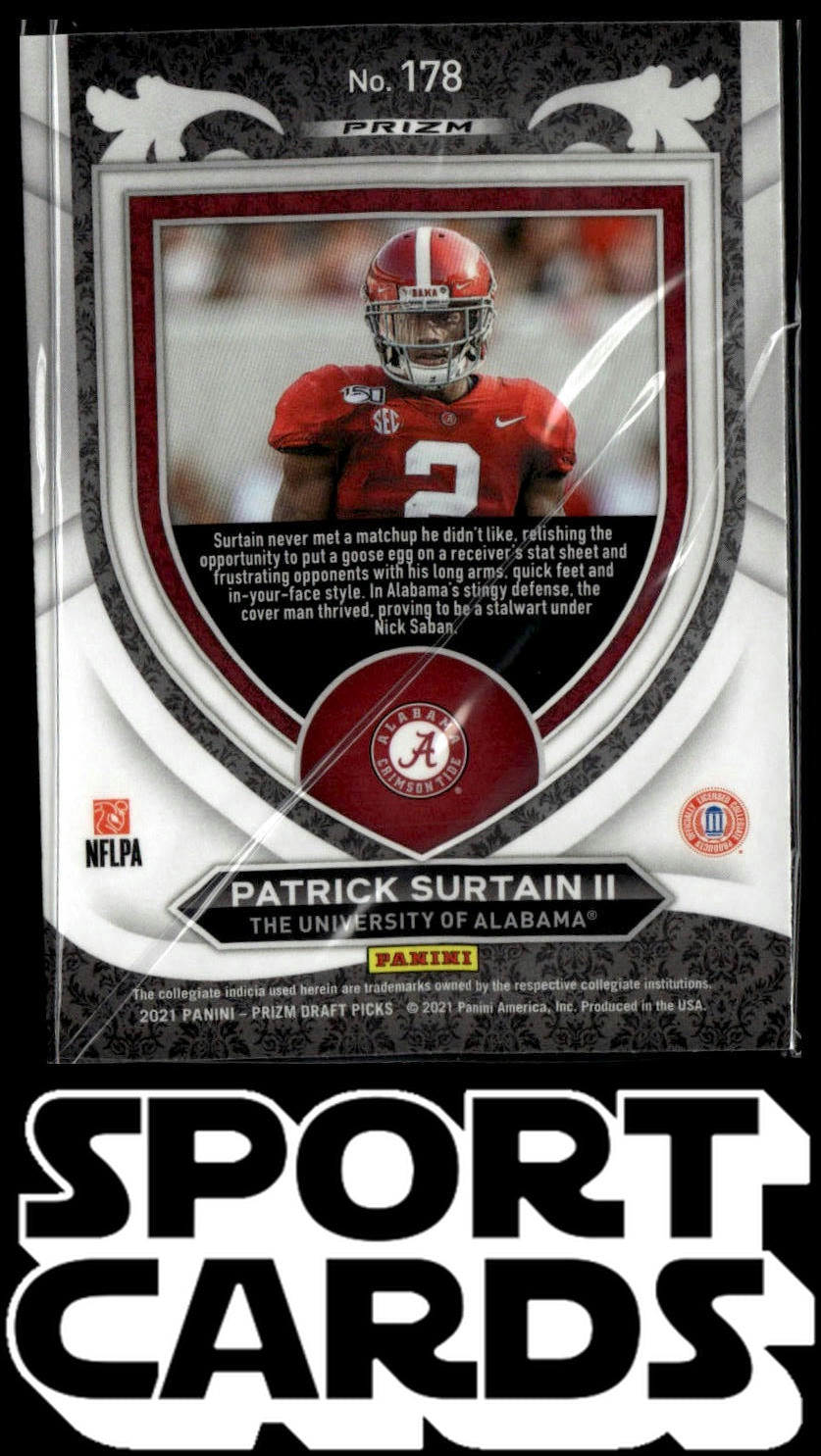 2021 Panini Prizm Draft Picks  #178 Patrick Surtain II Red White & Blue