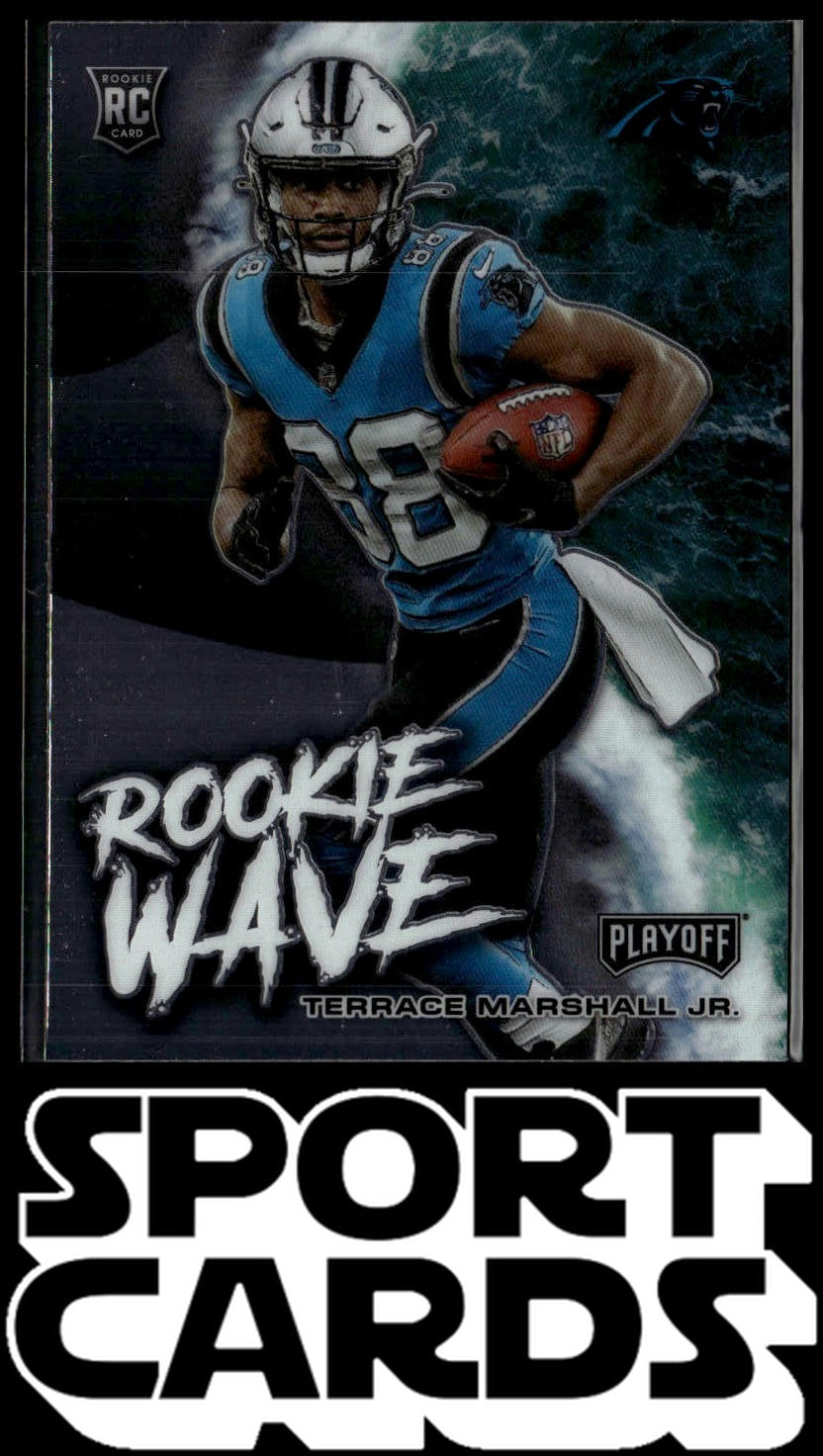 2021 Panini Playoff #RW-TMA Terrace Marshall Jr. Rookie Wave SportCards.com