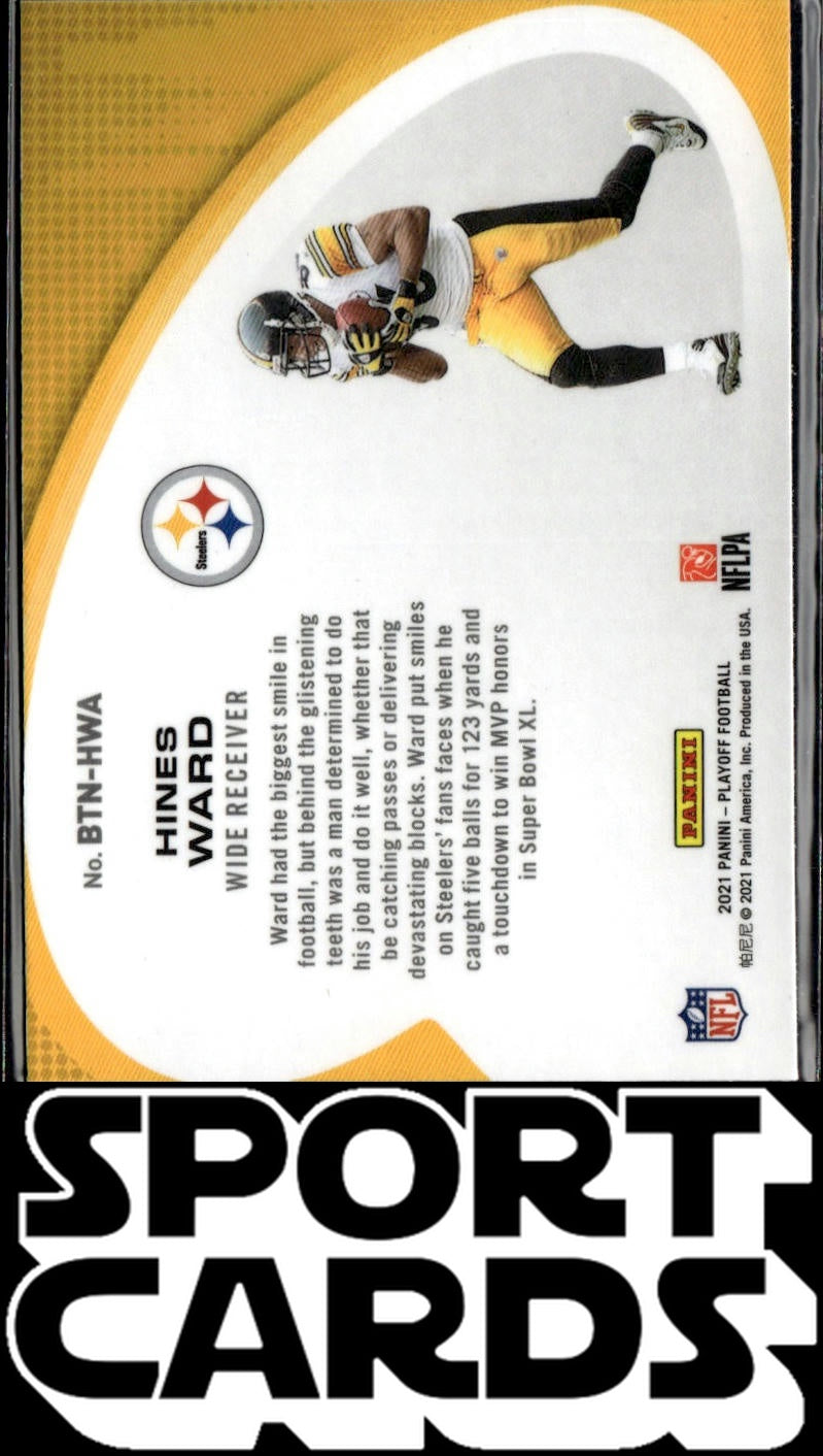 2021 Panini Playoff #BTN-HWA Hines Ward Behind the Numbers SportCards.com