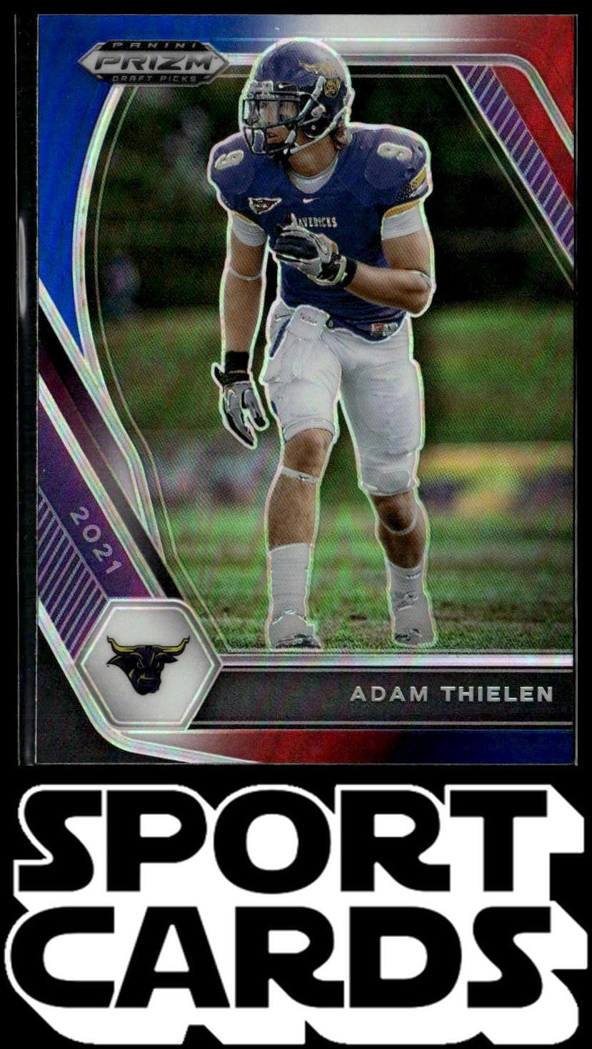 2021 Panini Prizm Draft Picks #52 Adam Thielen Red White & Blue